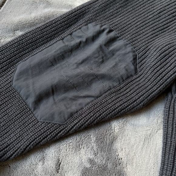 Duluth Trading Co. Mens 3XL Shawl Collar Sweater Rib Knit Pullover Elbow Patches - Picture 4 of 13